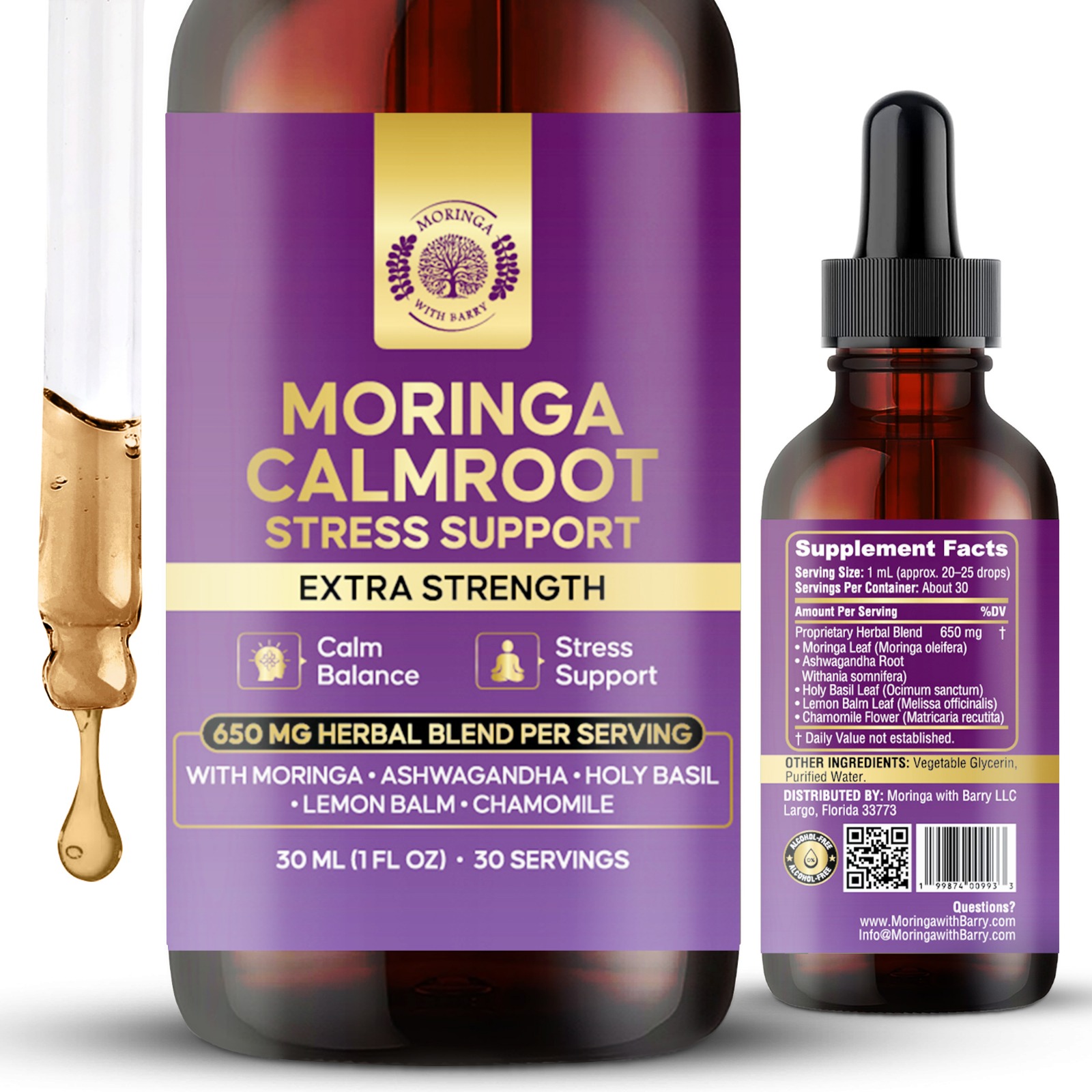 Buy Moringa Calm Root Stress Support Extract Relax Drops